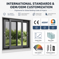 Portes coulissantes en verre extérieures modernes et fenêtres coulissantes en aluminium à double vitrage isolant pour balcon de maison