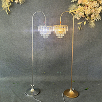 Lustre LED de mariage doré et argenté, moderne, indice de protection IP33, pour décoration de scène et de fond.
