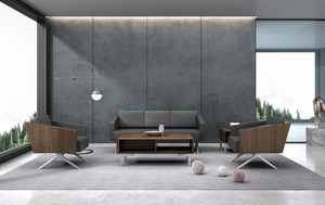 Muebles comerciales modernos, sofá seccional, muebles, sofá de oficina, conjunto de Material de cuero, sillón de <span class=keywords><strong>3</strong></span> plazas, sofá de oficina de negocios - Product Image 6