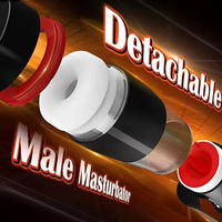 Potente máquina de vibración de garganta profunda con succión, masturbador eléctrico automático con lengua simulada para hombres.
