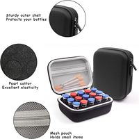 Organisateur de rangement pour 15 flacons en verre de 10 ml, étui de protection pour flacons d'insuline avec poche en filet pour utilisation au réfrigérateur