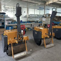 Rouleau compacteur vibrant autoporté pour asphalte et sol, capacité 500-550 kg, tambour en acier, direction assistée, livraison à domicile, certifié CE