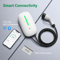 CYINKO Station de Recharge pour Véhicules Électriques 7kW Certifiée CE Type 2 US OCPP1.6J avec Contrôle par Application et Répartition de Charge pour Parcs de Bureaux (Garantie 2 Ans)