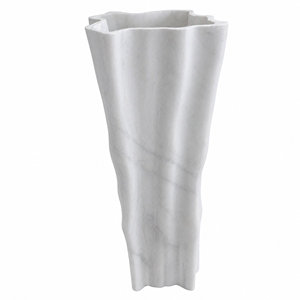 Poulars Wholesale Luxury <b>freestanding</b> Natural Stone Man Made Pedestal Hand Washing Sink white Marble Stone Basin - Product Image 2