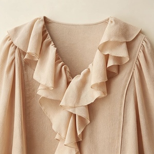 Camicetta Elegante Personalizzabile da <span class=keywords><strong>Donna</strong></span> per Ufficio, con Scollo a V e Maniche Lunghe, Leggera e <span class=keywords><strong>Trasparente</strong></span> - Product Image 2