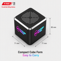 Haut-parleur audio sans fil en forme de cube LED RGB avec logo personnalisé pour les événements de lancement de produits, les cadeaux promotionnels et les kits cadeaux pour les médias