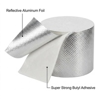 Ruban d'étanchéité instantané en butyl avec feuille d'aluminium, auto-adhésif, étanche pour béton, toiture métallique et tuyaux