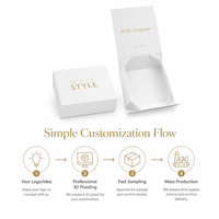 Boîte-cadeau en carton blanc de luxe Logo personnalisé Couvercle de fermeture magnétique pliant pour chaussettes et fourrure avec stratification mate de gaufrage