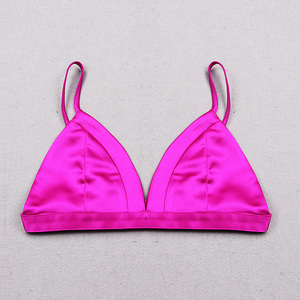 गर्म गुलाबी साटन रेशम ब्लेजर्स देवियों महिलाओं सूट शीर्ष स्कर्ट रंगीन जाकेट सेट - Product Image 5