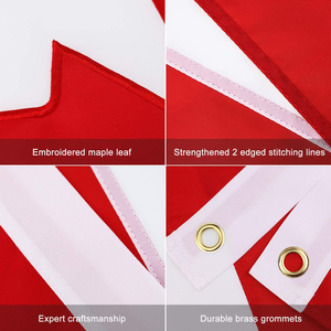 Cổ phiếu đỏ trắng Canada quốc gia <span class=keywords><strong>Toronto</strong></span> lá phong lá cờ 3 * 5ft - Product Image 2