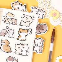 Adhesivos Decorativos para Diario con Diseño de Gatos Adorables, 45 Unidades por Caja, Diseño Naughty Meow, Incluye 45 Piezas