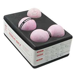 New Product High Density EVA Foam 4 in 1 Yoga Block Set with Massage Balls