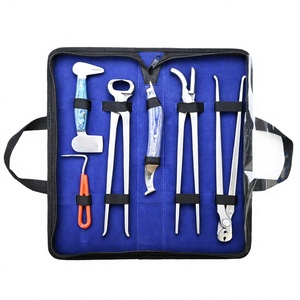 6pcs Horse Farrier Hoof Care <b>Tool</b> Kit 13 Inch Clincher <b>Puller</b> Nipper Hoof Knife Pick Buffer with Carry Case - Product Image 1