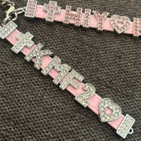 Breloques lettres et chiffres à glissière avec strass, alphabet coloré, pour bracelets, bijoux DIY pour femmes et enfants, cadeau