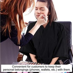 Maihary più economico commercio all'ingrosso impermeabile da salone abiti da salone nero camici per i clienti in poliestere capelli cliente camice per gli uomini delle donne - Product Image 4