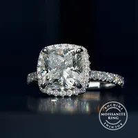 Anillo de compromiso de plata 2022 personalizado, joyería de moissanita envolvente, sortija de compromiso de diamante chapado en oro blanco, 925