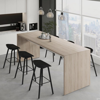 Comptoir de bar en bois économique moderne personnalisable, style industriel, pour les salons de thé, les entreprises, la réception, bureau debout