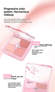   Colorete para Mejillas VEECCI Blooming • 4 Tonos en Una Paleta - Product Image 5