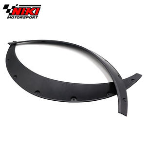 Garde-boue de protection des sourcils, <span class=keywords><strong>4</strong></span> pièces, universel et noir, arc de roues, autocollant, garde-boue de voiture - Product Image 2