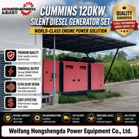 Générateur diesel silencieux Cummins 120 kW, 150 kVA, super silencieux, faible bruit, ATS, alimentation de secours pour hôpital, hôtel, triphasé, 50 Hz, CE ISO