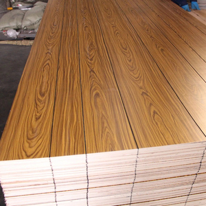 <span class=keywords><strong>Tablero</strong></span> MDF con ranura de melamina MDF <span class=keywords><strong>ranurado</strong></span> de 18mm 1220*2440 de alta calidad con tiras de aluminio - Product Image 1