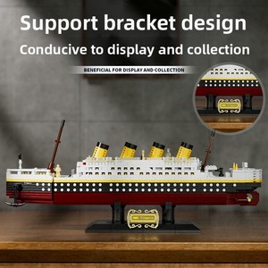 Modellino Nave Titanic Transfrontaliero in Blocchi da Costruzione, Giocattolo Fai-da-te con Pezzi Piccoli, Grande Difficoltà di Montaggio, Ornamento a Tema Nave, Regalo - Product Image 3