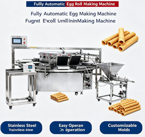 Machine à rouleaux d'œufs automatique de haute qualité et machine à cornets de crème glacée, facile à utiliser, en acier inoxydable 304 - Product Image 5