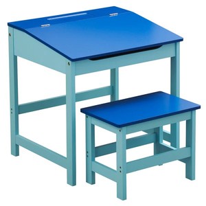 Juego de <span class=keywords><strong>escritorio</strong></span> y taburete para niños con cómodos muebles de asiento para sillas para mesas para niños - Product Image 2
