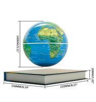 Globe Terrestre Magnétique Flottant à Lévitation Magnétique 14cm pour Décoration de Bureau Portable