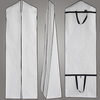 Housse de robe de mariée pliable et Portable, protection contre la poussière, Logo Long, housse de robe de mariée, sac à vêtements avec poignée fourre-tout