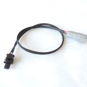 Perakitan kabel kustom otomotif <span class=keywords><strong>2</strong></span> Pin dengan konektor 02977763 ke Deutsch konektor DT04-2P GXL 18AWG kawat hitam dan merah - Product Image 1