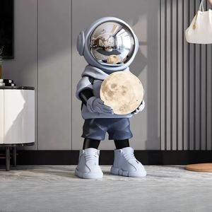 Gran oferta, escultura <span class=keywords><strong>de</strong></span> astronauta <span class=keywords><strong>de</strong></span> arte Pop <span class=keywords><strong>de</strong></span> resina con adorno <span class=keywords><strong>de</strong></span> luz <span class=keywords><strong>de</strong></span> <span class=keywords><strong>luna</strong></span>, escultura <span class=keywords><strong>de</strong></span> dibujos animados <span class=keywords><strong>de</strong></span> resina para decoración interior del hogar - Product Image 1