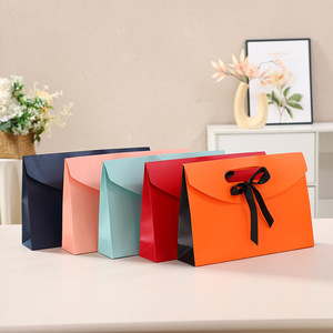 Thanh lịch Cam pearlized phong bì hộp quà tặng với Bow-LUXE bao bì cho khăn/Đồ lót/đồ trang sức - Product Image 1