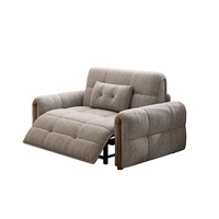 Canapé-lit électrique pliable et rétractable intelligent à commande vocale 2-en-1 en chenille avec un design minimaliste moderne et un cadre en métal