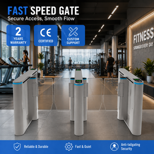 Portillon tournant haute vitesse avec reconnaissance faciale, barrière pivotante RFID, contrôle d'accès, acier inoxydable 304, certifié CE - Product Image 1