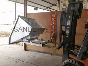 SANDE Nhà Máy Mạ Kẽm Xe Nâng Chất Thải Bin Tipping Bin Tip Ra Lưu Trữ Bin Tự Bán Phá Giá Phễu - Product Image 4