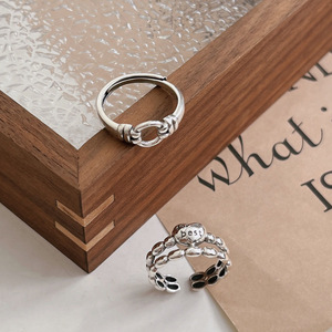 S925 Sterling Silver Heart Shaped <b>Open</b> <b>Ring</b> For Women Japanese Korean Design Light Luxury Fashion Jewelry Gift - Product Image 2