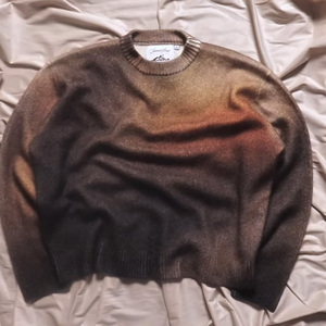 Autumn Trendy Luxury Round Neck Pullover <strong>Mens</strong> Knitwear Breathable <strong>Handmade</strong> Crochet <strong>Woolen</strong> Faded Dip Dye Jacquard <strong>Men</strong> <strong>Sweater</strong> - Product Image 1