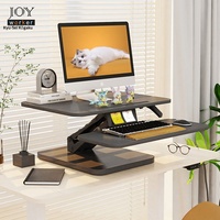 Support d'ordinateur réglable en hauteur Joyworker en acier, style moderne minimaliste, bureau pliable pour ordinateur portable Gsd75