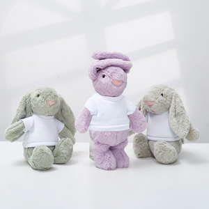 Peluches Lapin Timide de Pâques Mignon de 15,7' avec Logo Personnalisé et Chemises, Cadeaux Lapin aux Longues Oreilles pour Enfants, Célébration de Fêtes - Product Image 2