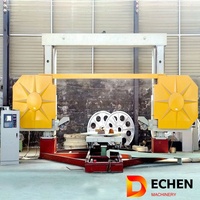 Machine à scier au fil diamanté automatique de précision DECHEN CNC 220/380V avec table rotative à 360° et puissance de 15KW pour la découpe du granit, du marbre et de la pierre