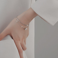 Pulsera Ajustable de Doble Capa, Estilo Coreano, Simple y Creativo, para Mujer, Regalo de Joyería para Uso Diario