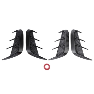 1 Paire de protections latérales de pare-chocs avant de voiture en TPU, couleur noir/fibre de carbone, avec couvercle de ventilation universel pour ailes latérales - Product Image 4