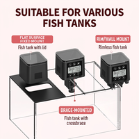 Distributeur automatique intelligent de nourriture pour poissons 320 ml, anti-colmatage, avec minuterie, rechargeable USB-C, portable pour aquariums et tortues