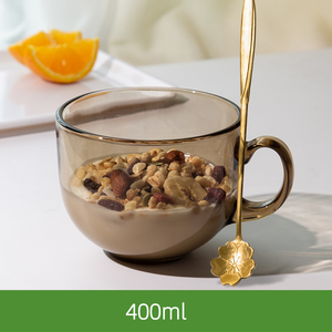 Factory WholesaleClassicBorosilicateGlass Logo Pattern Modern Design Water <strong>Cup</strong> <strong>for</strong> Coffee MilkOatmeal Home Useand Office <strong>Work</strong> - Product Image 3
