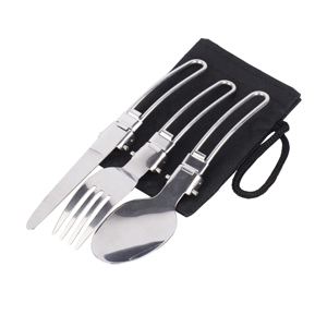 Conjunto de Talheres para <span class=keywords><strong>Camping</strong></span> STARCAMP, Faca, Garfo, Colher e Hashis Portáteis de Aço Inoxidável Ultralight - Product Image 1