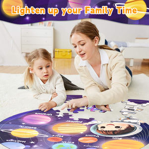 Design personalizzato sistema solare pianeti istruzione apprendimento bambini grandi <span class=keywords><strong>puzzle</strong></span> giocattoli 57 pezzi <span class=keywords><strong>puzzle</strong></span> da pavimento rotondo - Product Image 6