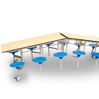 Table et chaises de salle à manger de cafétéria moderne, mobilier scolaire, design simple, tables et chaises de cantine pliantes