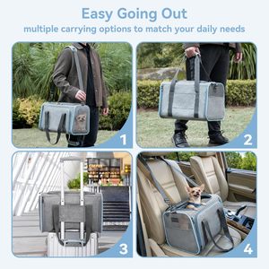 Transportadora de Mascotas Suave para Viajes, Aprobada por Aerolíneas, con Forro Lavable Reemplazable - Product Image 3