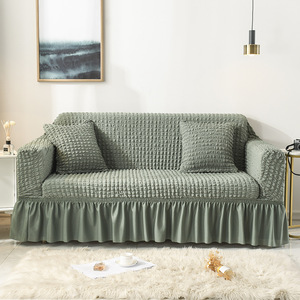 Copridivano Universale con Balza Arricciata, Copertura Completa Antiscivolo, Fodera Elastica per Divano per Tutte le Stagioni, per Soggiorno - Product Image 4